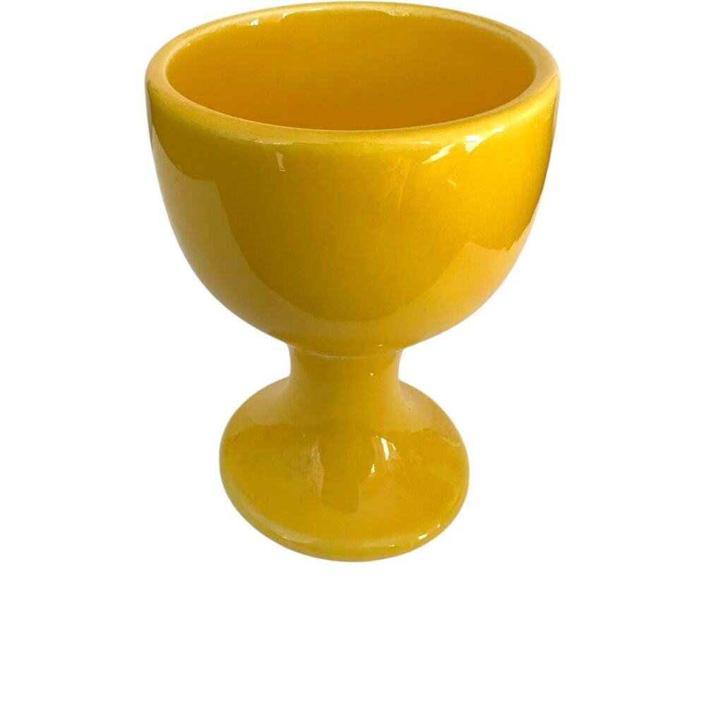 Harlequin Homer Laughlin Vintage Single Yellow Egg Cup USA 1936-1959 RARE HTF